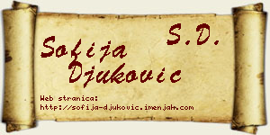 Sofija Đuković vizit kartica